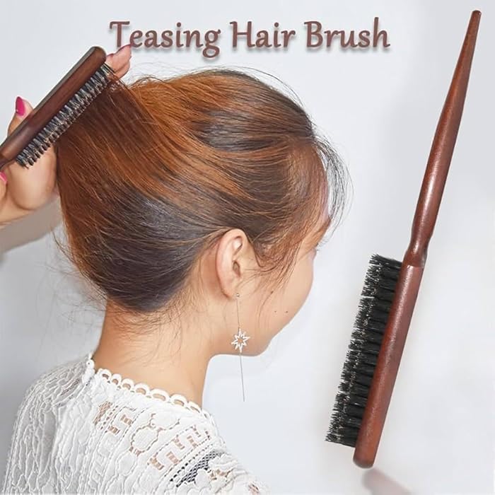 Natural Wooden Hair Brush for Styling and Detangling - Suitable for All Hair Types for Men and Women$ (1) - Image 2